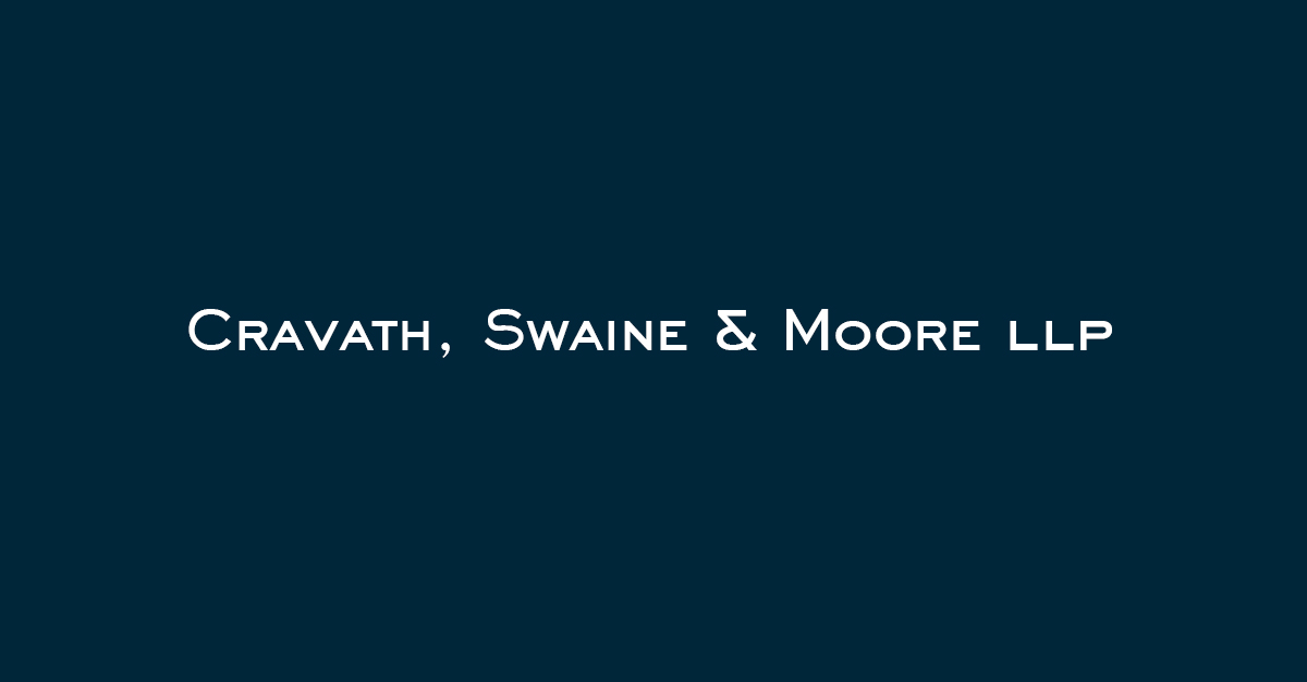 Cravath, Swaine & Moore LLP. logo