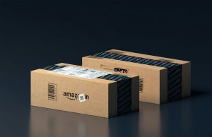 Stacked Amazon Prime delivery boxes