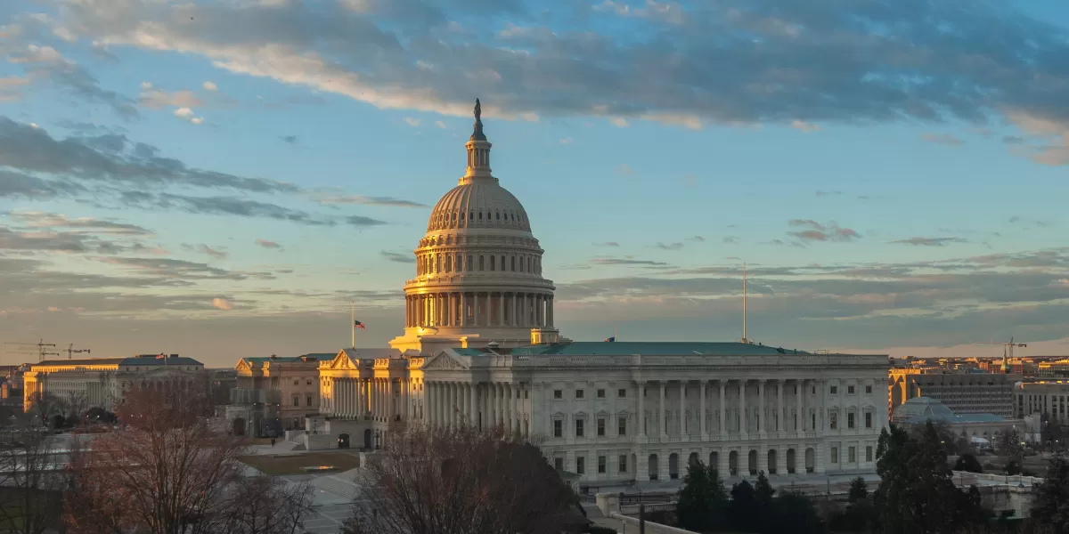 The United States Capitol building in Washington, D.C., symbolising congressional authority over federal agencies and government funding